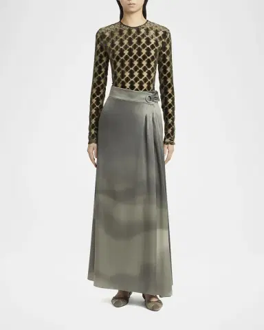 Giorgio Armani Ombre Silk Maxi Wrap Skirt | Thumbnail 2