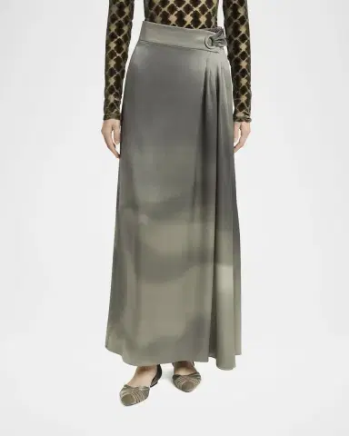 Giorgio Armani Ombre Silk Maxi Wrap Skirt | Thumbnail 4