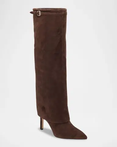Marc Fisher LTD Naples Suede Foldover Knee-High Boots | Thumbnail 2