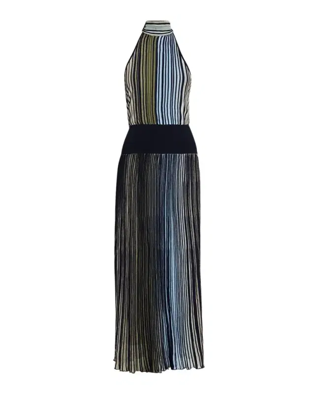 Ramy Brook Marina Ombre Knit Halter Maxi Dress