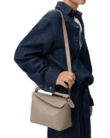 Loewe Puzzle Edge Small Top-Handle Bag in Grain Leather | Thumbnail 1 Loewe Puzzle Edge Small Top-Handle Bag in Grain Leather | Thumbnail 1