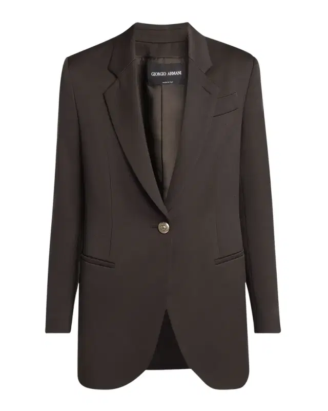 Giorgio Armani Virgin Wool Single-Breasted Blazer