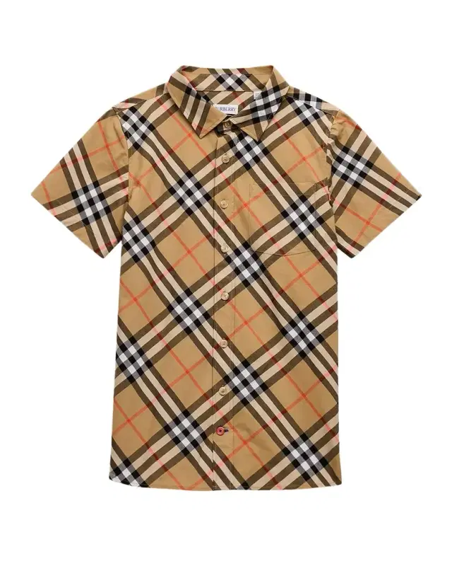 Burberry Boy 's Owen Short-Sleeve Shirt, Size 3-14