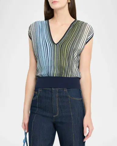 Ramy Brook Vanessa Ombre Striped Top | Thumbnail 4