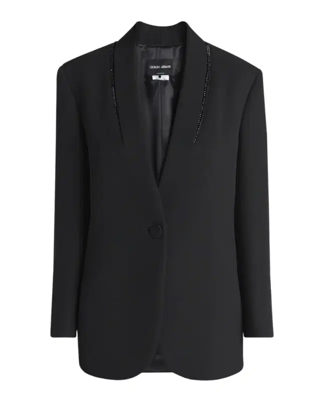 Beaded Silk Tuxedo Jacket