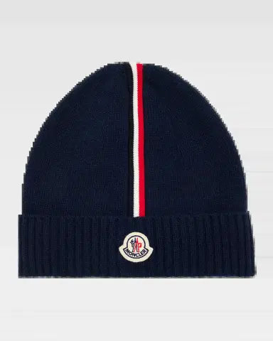 Moncler Boy 's Logo Patch Knit Beanie | Thumbnail 2