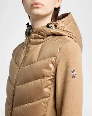 Moncler Grenoble Padded Down Zip-Up Hoodie Cardigan | Thumbnail 5