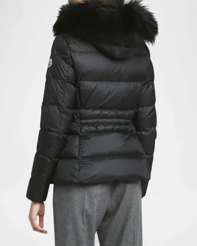 Moncler Boed Hooded Shearling-Trimmed Short Down Jacket | Thumbnail 2 Moncler Boed Hooded Shearling-Trimmed Short Down Jacket | Thumbnail 2