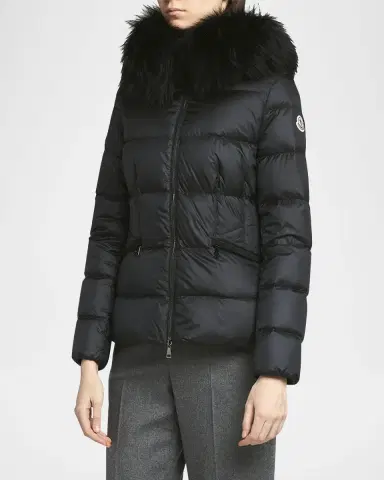 Moncler Boed Hooded Shearling-Trimmed Short Down Jacket | Thumbnail 3 Moncler Boed Hooded Shearling-Trimmed Short Down Jacket | Thumbnail 3