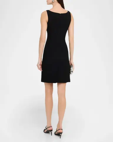 Emporio Armani Sleeveless High-Neck Waffle Dress | Thumbnail 3 Emporio Armani Sleeveless High-Neck Waffle Dress | Thumbnail 3