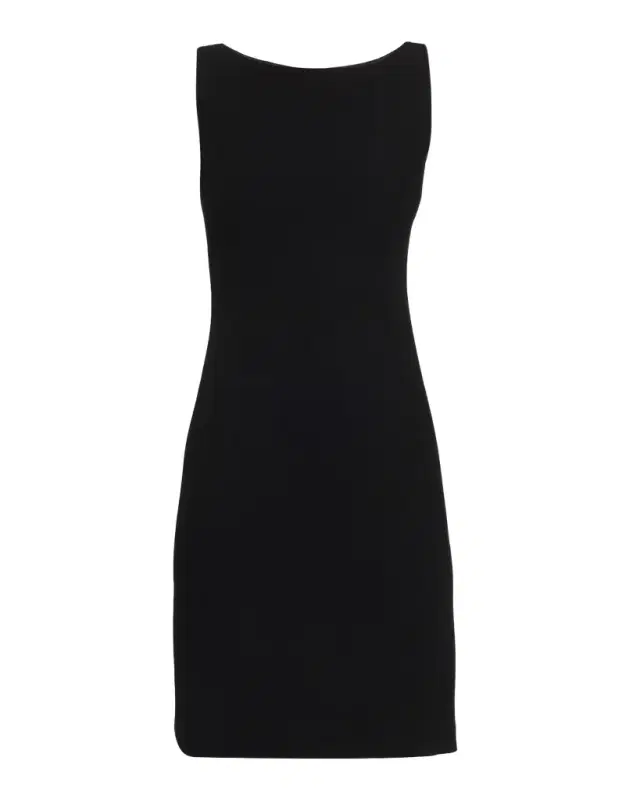Emporio Armani Sleeveless High-Neck Waffle Dress