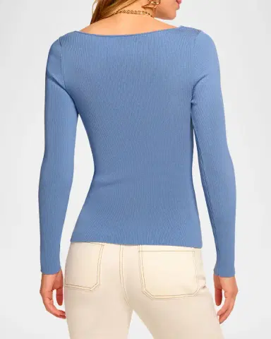 Ramy Brook Lylia Ribbed Wavy U-Ring Top | Thumbnail 2