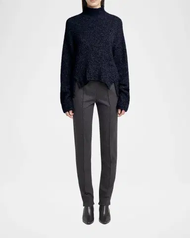 Giorgio Armani Turtleneck Cashmere-Silk Boucle Sweater | Thumbnail 2