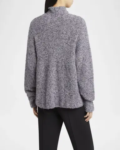 Giorgio Armani Turtleneck Cashmere-Silk Boucle Sweater | Thumbnail 3
