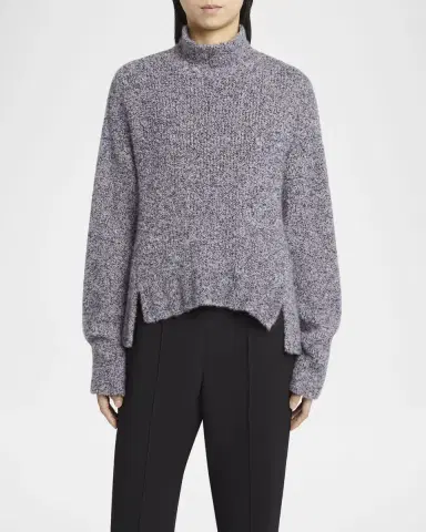 Giorgio Armani Turtleneck Cashmere-Silk Boucle Sweater | Thumbnail 4