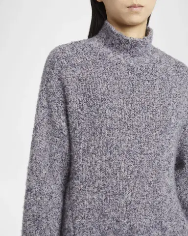 Giorgio Armani Turtleneck Cashmere-Silk Boucle Sweater | Thumbnail 5
