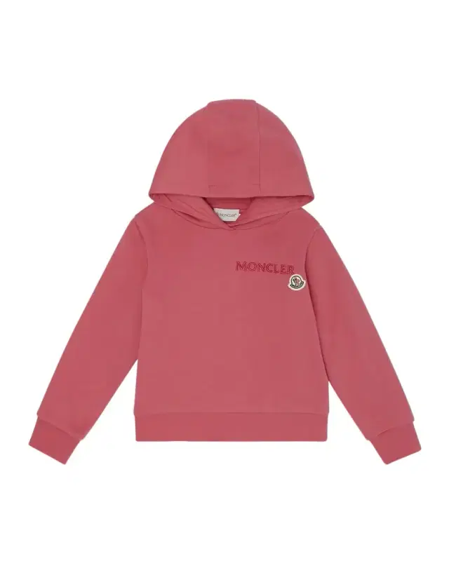 Moncler Girl 's Embroidered Logo Patch Hoodie