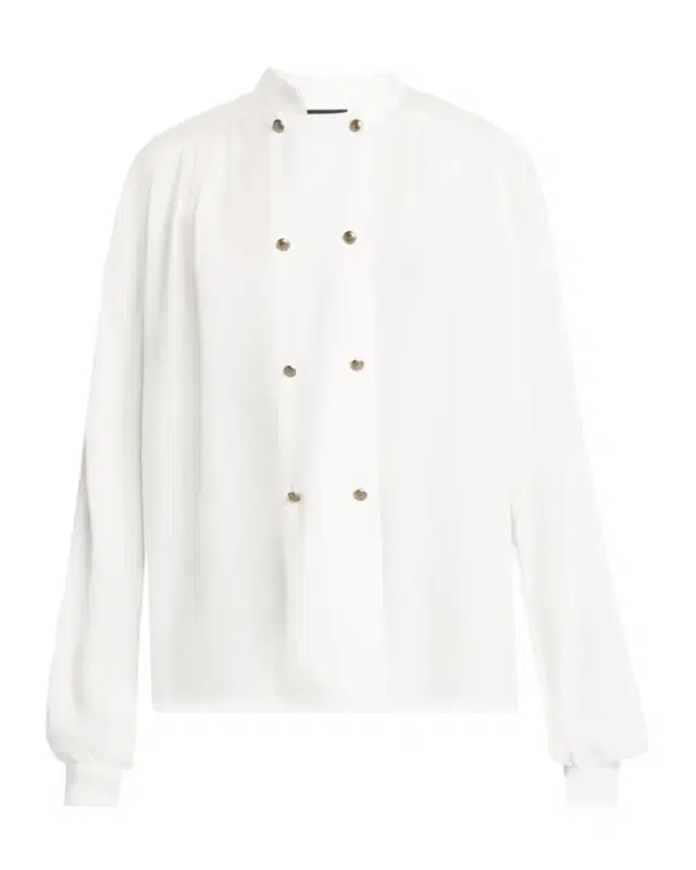 Giorgio Armani Double-Breasted Silk Blouse