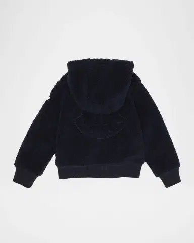 Moncler Boy's Teddy Fleece Zip-Front Sweatshirt | Thumbnail 2 Moncler Boy's Teddy Fleece Zip-Front Sweatshirt | Thumbnail 2