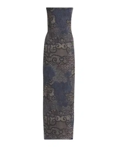Giorgio Armani Strapless Tile-Print Silk Gown | Thumbnail 1