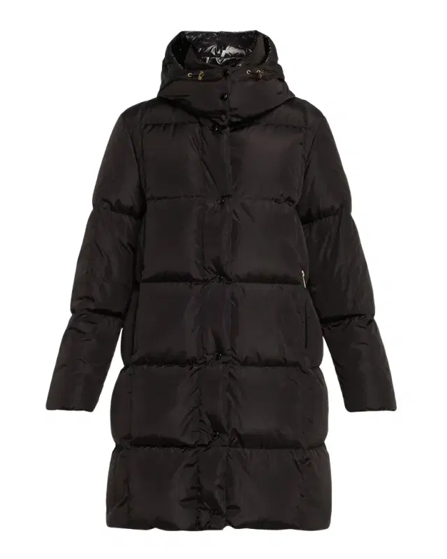 Moncler Litte Long Down Puffer Coat with Detachable Hood