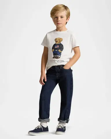 Polo Ralph Lauren Boy 's Polo Bear Flag Print Short-Sleeve T-Shirt | Thumbnail 3