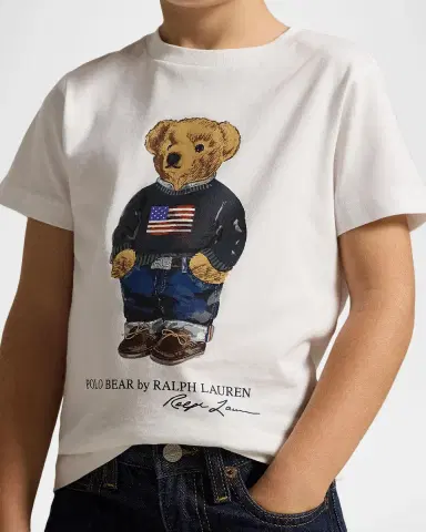 Polo Ralph Lauren Boy 's Polo Bear Flag Print Short-Sleeve T-Shirt | Thumbnail 4