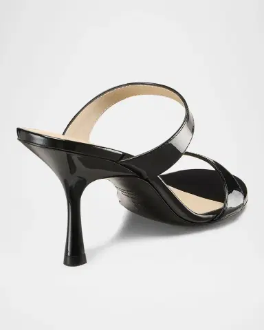 Stuart Weitzman Nudist Patent Leather Dual-Strap Sandals | Thumbnail 2