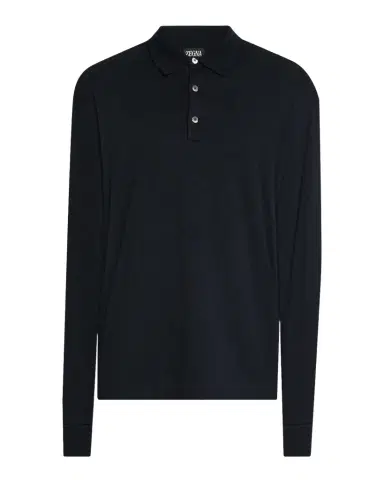ZEGNA Men 's Cotton Classic Fit Long-Sleeve Polo Shirt | Thumbnail 1 ZEGNA Men 's Cotton Classic Fit Long-Sleeve Polo Shirt | Thumbnail 1