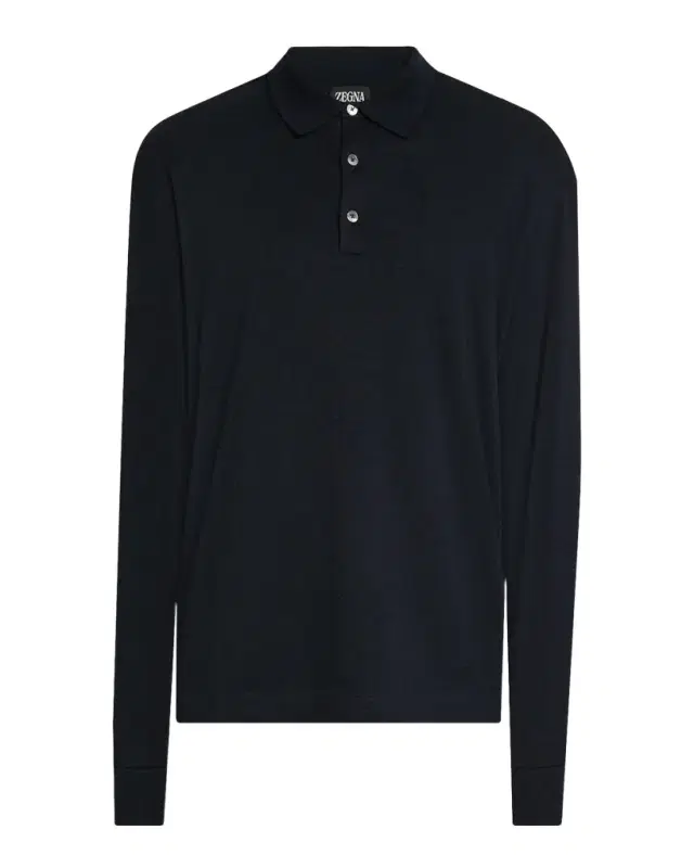 Men 's Cotton Classic Fit Long-Sleeve Polo Shirt
