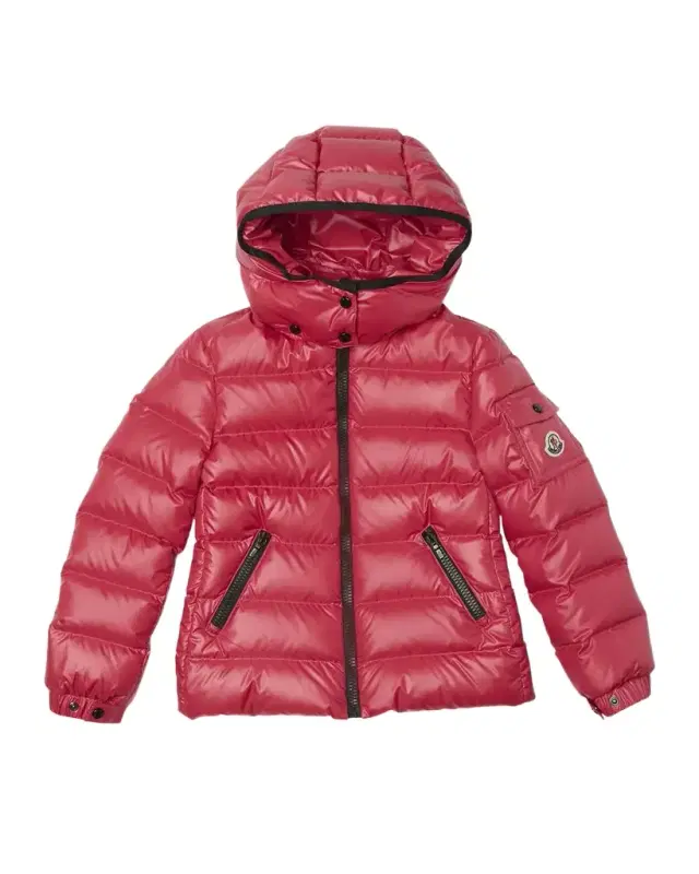 Moncler Girl 's Bady Short Hooded Down Puffer Jacket