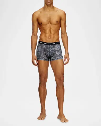 Diesel Men 's Damien Multi-Pattern 3-Pack Boxer Briefs | Thumbnail 2