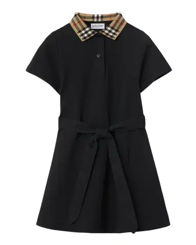 Burberry Girl's Astrid Check Polo Shirtdress | Thumbnail 1 Burberry Girl's Astrid Check Polo Shirtdress | Thumbnail 1