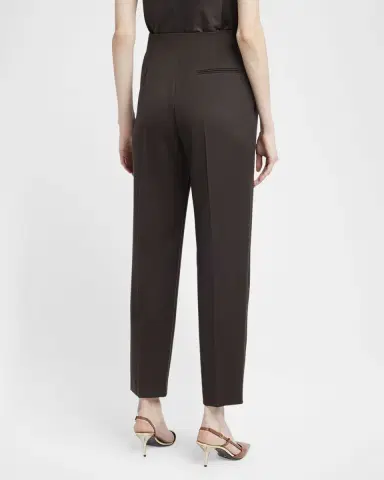 Giorgio Armani Pleated Wool Straight-Leg Ankle Trousers | Thumbnail 3 Giorgio Armani Pleated Wool Straight-Leg Ankle Trousers | Thumbnail 3