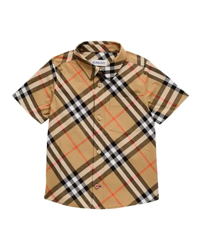 Burberry Boy 's Owen Short-Sleeve Shirt, Size 6M-2T