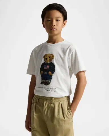 Polo Ralph Lauren Boy 's Polo Bear Flag Print Short-Sleeve T-Shirt | Thumbnail 3