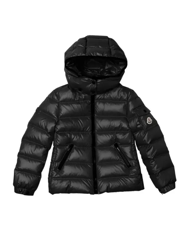 Moncler Girl 's Bady Short Hooded Down Puffer Jacket