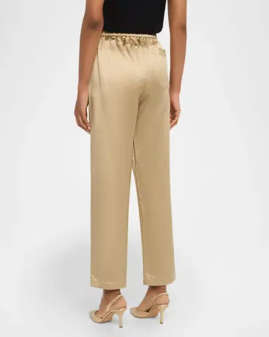 Giorgio Armani Relaxed-Leg Silk Pull-On Trousers | Thumbnail 3 Giorgio Armani Relaxed-Leg Silk Pull-On Trousers | Thumbnail 3