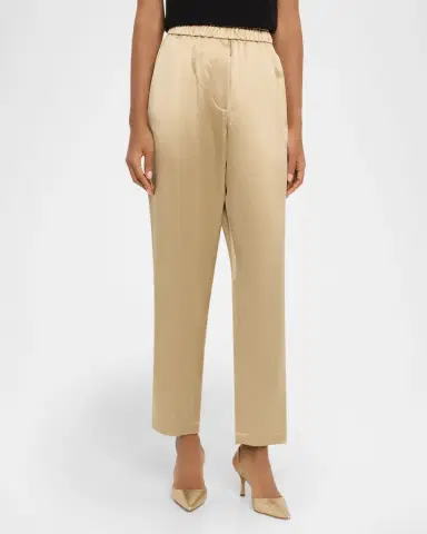 Giorgio Armani Relaxed-Leg Silk Pull-On Trousers | Thumbnail 4 Giorgio Armani Relaxed-Leg Silk Pull-On Trousers | Thumbnail 4