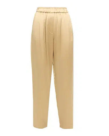 Giorgio Armani Relaxed-Leg Silk Pull-On Trousers | Thumbnail 1 Giorgio Armani Relaxed-Leg Silk Pull-On Trousers | Thumbnail 1