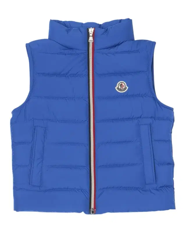 Moncler Boy 's Ertavete Tricolor-Trim Down Vest, Size 8-