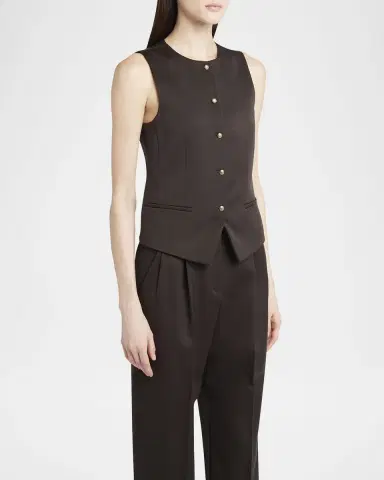 Giorgio Armani Single-Breasted Wool Vest | Thumbnail 4