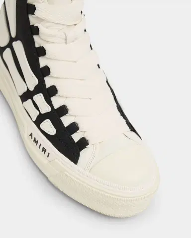 AMIRI Men's Skel Court Canvas and Leather High-Top Sneakers | Thumbnail 5 AMIRI Men's Skel Court Canvas and Leather High-Top Sneakers | Thumbnail 5