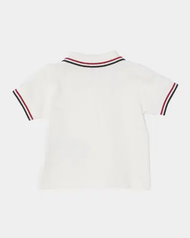 Moncler Boy 's Tricolor-Trim Short-Sleeve Polo Shirt | Thumbnail 2 Moncler Boy 's Tricolor-Trim Short-Sleeve Polo Shirt | Thumbnail 2