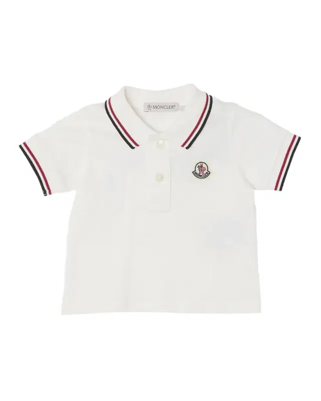 Moncler Boy 's Tricolor-Trim Short-Sleeve Polo Shirt