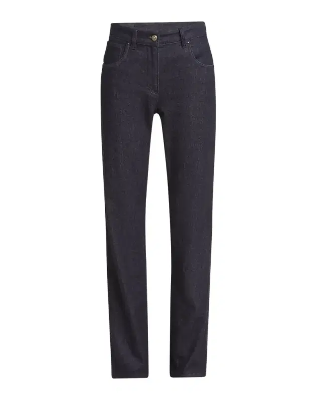 Giorgio Armani Cotton-Cashmere Denim Straight-Leg Trousers