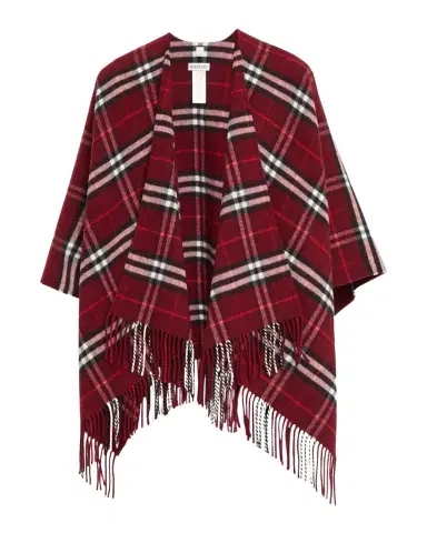 Burberry Charlotte Check Wool Cashmere Cape | Thumbnail 1