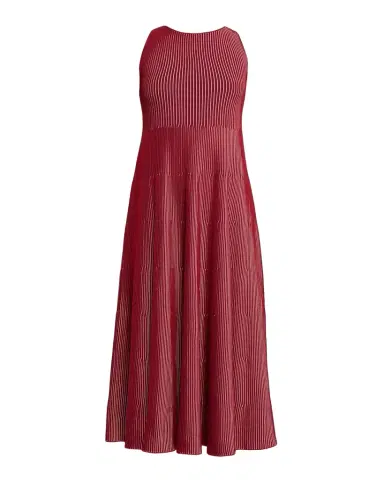 Emporio Armani Sleeveless Striped Rib Knit Maxi Dress | Thumbnail 1 Emporio Armani Sleeveless Striped Rib Knit Maxi Dress | Thumbnail 1
