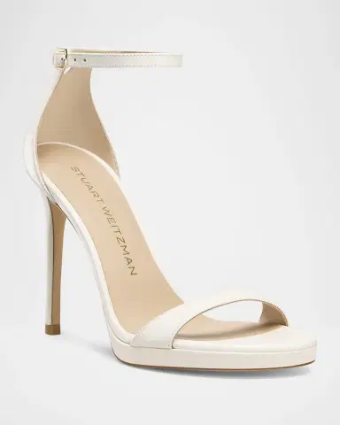Stuart Weitzman Nudist Patent Ankle-Strap Platform Sandals | Thumbnail 2 Stuart Weitzman Nudist Patent Ankle-Strap Platform Sandals | Thumbnail 2