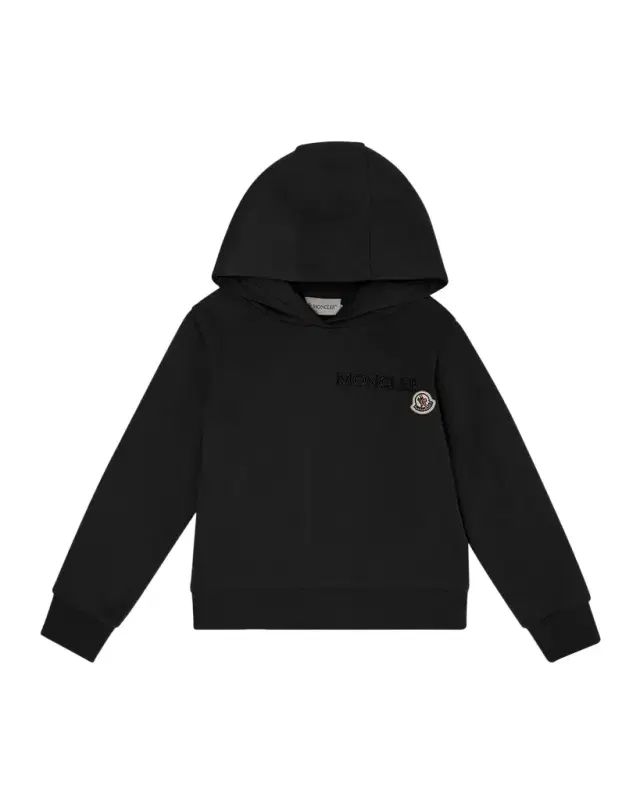 Moncler Girl 's Embroidered Logo Patch Hoodie